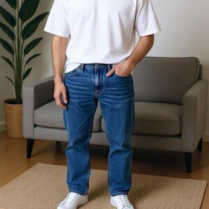 Urban Star Premium Apparel Men's Straight Leg Denim Blue Jeans Sz 34X24